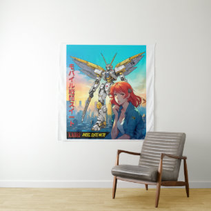 MECHA WARRIOR - KAORI'S ANGEL SUITE MK78  TAPESTRY