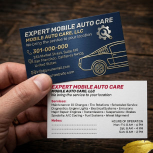 Mechani Service Auto Repair & Car AC Specialist  5 Business Card
