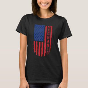 Mechanic American Flag Usa T-Shirt