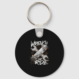 Mechanic And Skateboarder - Skateboard And Wrench Key Ring