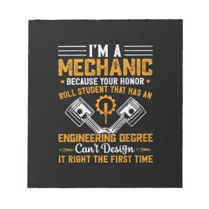 Mechanic Art I Am A Mechanic Notepad