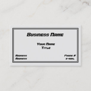 Mechanic & Auto Body Design Business Card