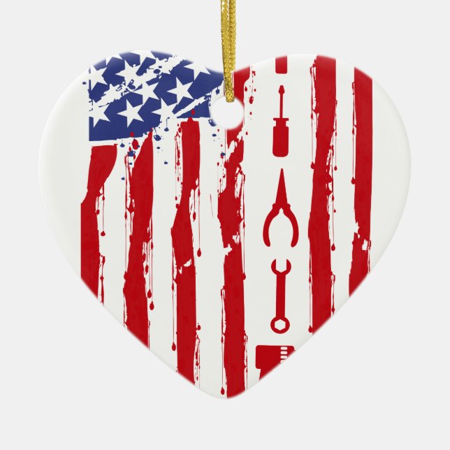 Mechanic - Auto Mechanic car maintenance trade Ceramic Tree Decoration (Front)