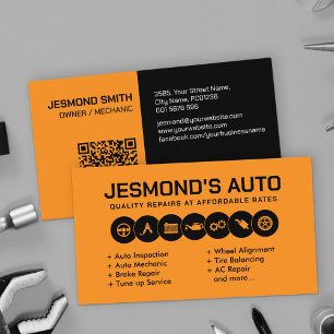 Mechanic Auto Repair Shop Business Card
