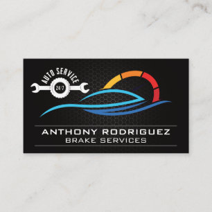 Mechanic   Auto Service Wrench Logo Business Card