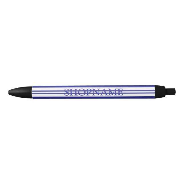 Mechanic/Auto Shop with racing stripes Black Ink Pen (Front)