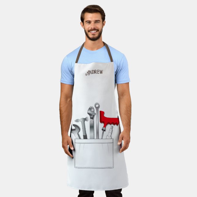 Mechanic Auto Technician Vehicle Repairman Fun Apron (Worn)