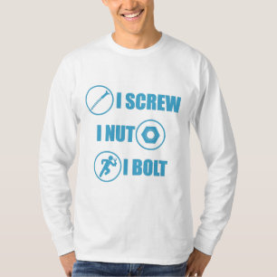 Mechanic Automobile Screw Nut Bolt Novelty T-Shirt