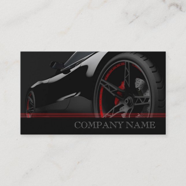 Mechanic Automotive Black  Fast Repair Centre Business Card (Front)
