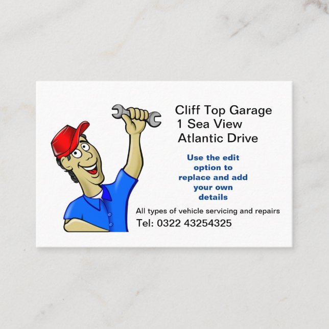 Mechanic Business Cards (Front)