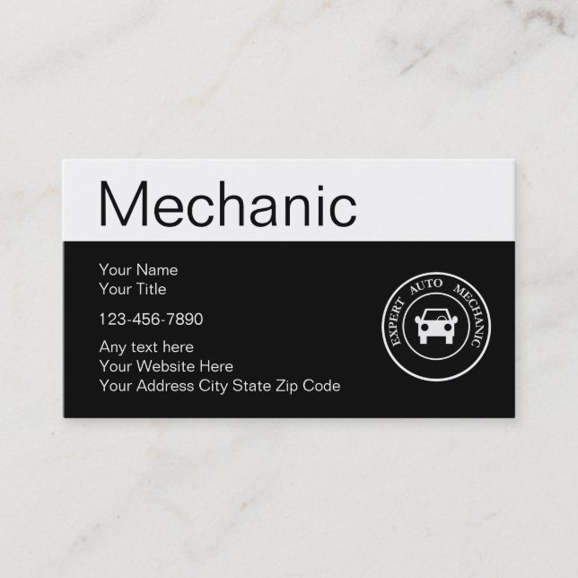 Mechanic Business Cards (Front)