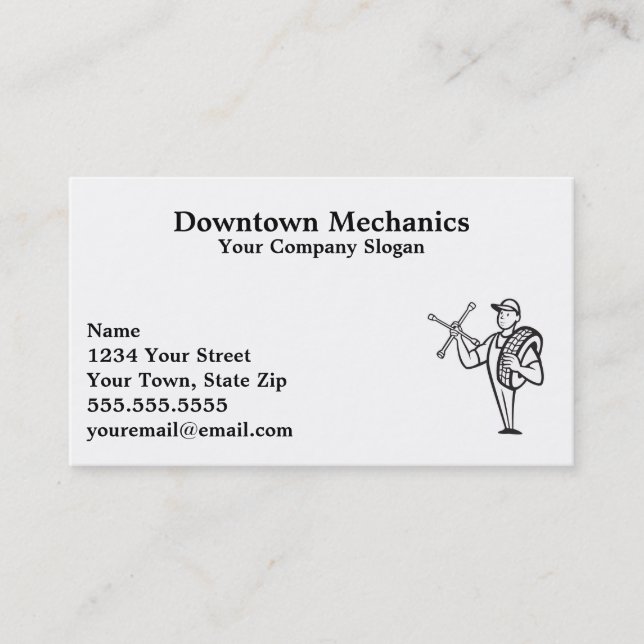 Mechanic Business Cards (Front)