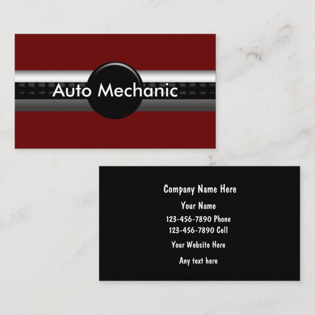 Mechanic Business Cards (Front/Back)