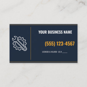 Mechanic Business Cards, Custom Name & Phone Card