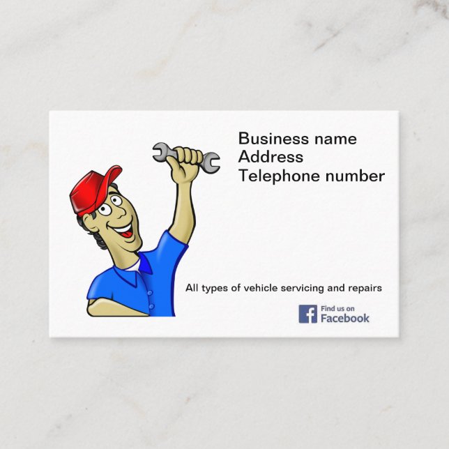 Mechanic Business Cards - Make them your own (Front)