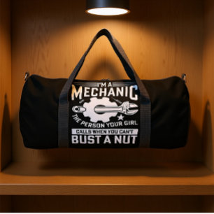 Mechanic Bust A Nut Duffle Bag