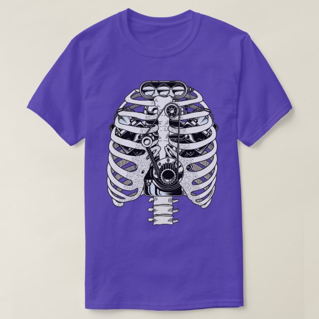 Mechanic Car Engineer Skeleton Mechanics  T-Shirt (Design Front)