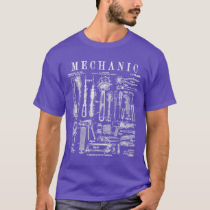 Mechanic Car Guy Garage Repair Tools Vintage Paten T-Shirt