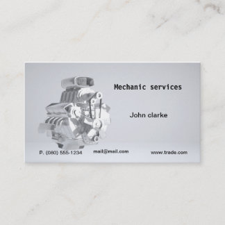 Mechanic car repair business card