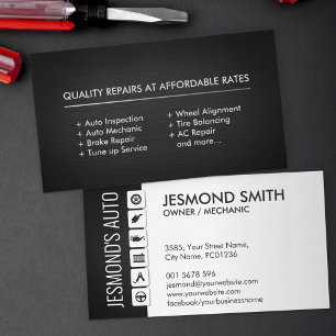 Mechanic Car Repair Services Business Card