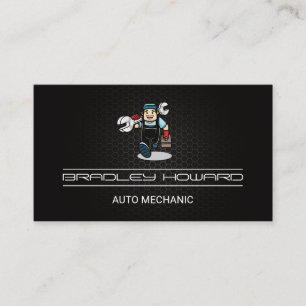 Mechanic Cartoon   Car Repair Business Card