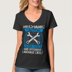 Mechanic Caution Automotive Auto Mechanic Repair T-Shirt