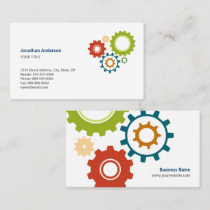 Mechanic Cogs Engineer business cards