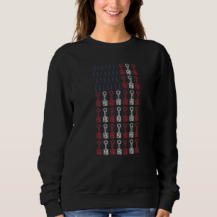 Mechanic Connecting Rod And Spark Plugs American F Sweatshirt