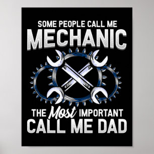 Mechanic Dad Mechanics Fathers Day Dads Birthday G Poster