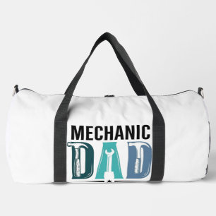 Mechanic Dad Vintage Tool Typography Design_1 Duffle Bag