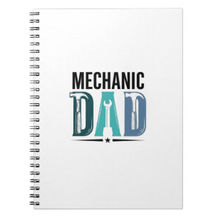 Mechanic Dad Vintage Tool Typography Design_1 Notebook