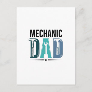 Mechanic Dad Vintage Tool Typography Design_1 Postcard