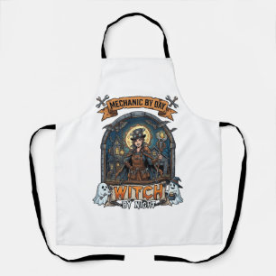 Mechanic Day Witch Night Halloween Steampunk Woman Apron