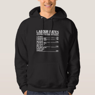 Mechanic Electrician Hourly Rate Labour Rates T Hoodie