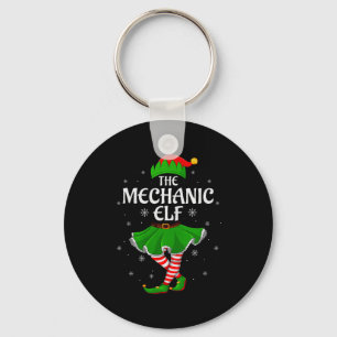 Mechanic Elf Christmas Family Girls Women Elf Squa Key Ring