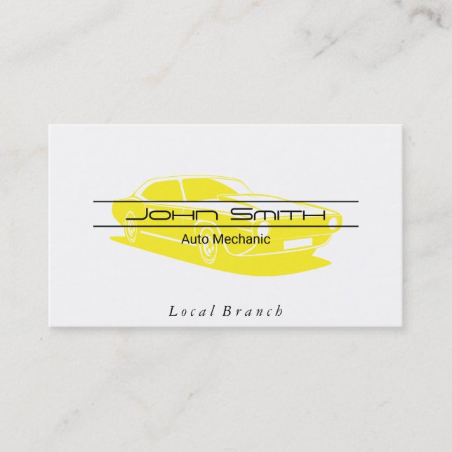 Mechanic | Engineer | Car Dealership Rental Business Card (Front)