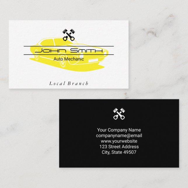 Mechanic | Engineer | Pistons Business Card (Front/Back)