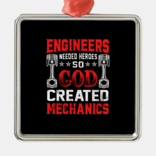 Mechanic Engineers Needed Heroes Metal Tree Decoration