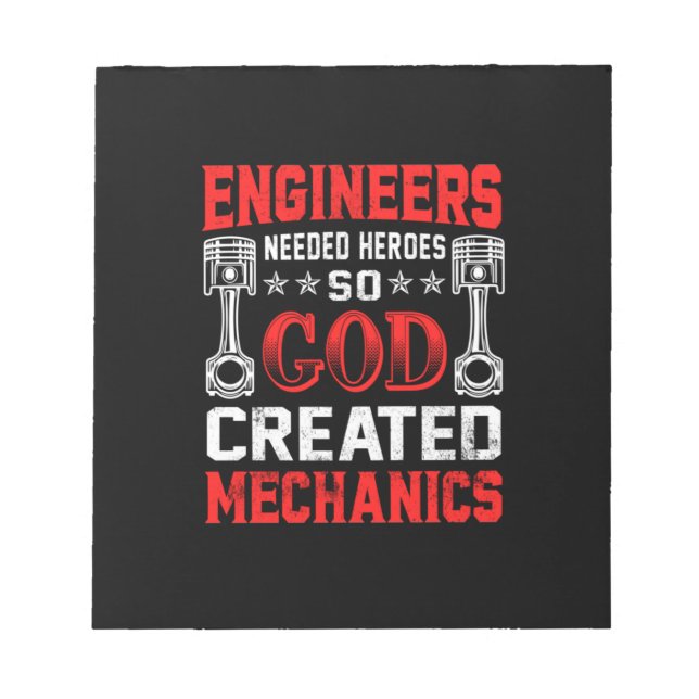 Mechanic Engineers Needed Heroes Notepad (Front)