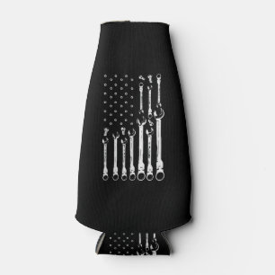 Mechanic Flag American Patriotic Flag Car Mechanic Bottle Cooler