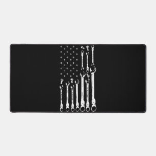 Mechanic Flag American Patriotic Flag Car Mechanic Desk Mat