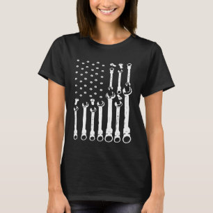 Mechanic Flag Patriotic Mechanic Usa Flag T-Shirt
