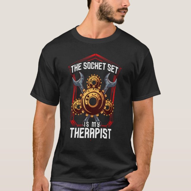 Mechanic  for Men Car Mechanic Socket Set T-Shirt (Front)