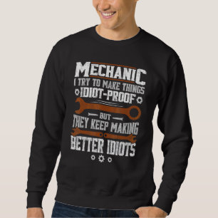 Mechanic For Men Dad Car Garage Auto Mechanics Sweatshirt