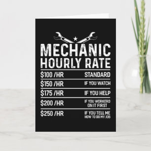 Mechanic Funny Mechanical Workshop Gift Idea Card