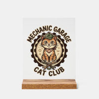 Mechanic Garage Cat POD Vector Art - Mechanic Gara