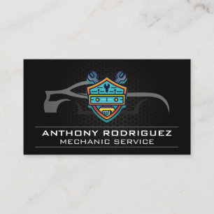Mechanic Garage Logo   Sports Car Graphic Business Card