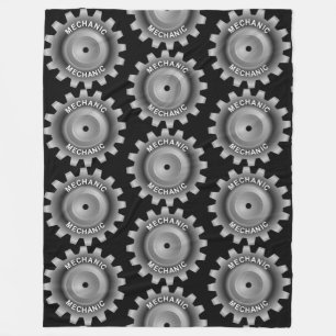 Mechanic Gear Fleece Blanket