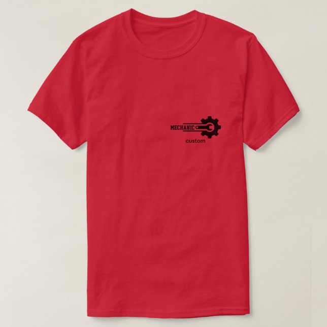 Mechanic Gear Logo – Automotive & Workshop Design T-Shirt (Design Front)
