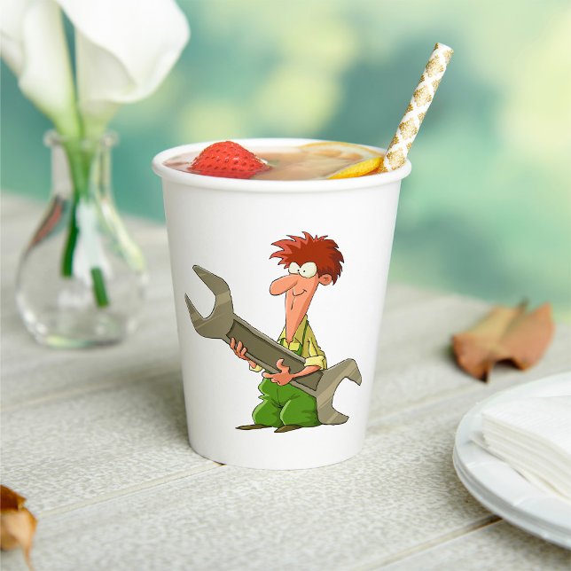 Mechanic Giant Spanner Paper Cups (Creator Uploaded)